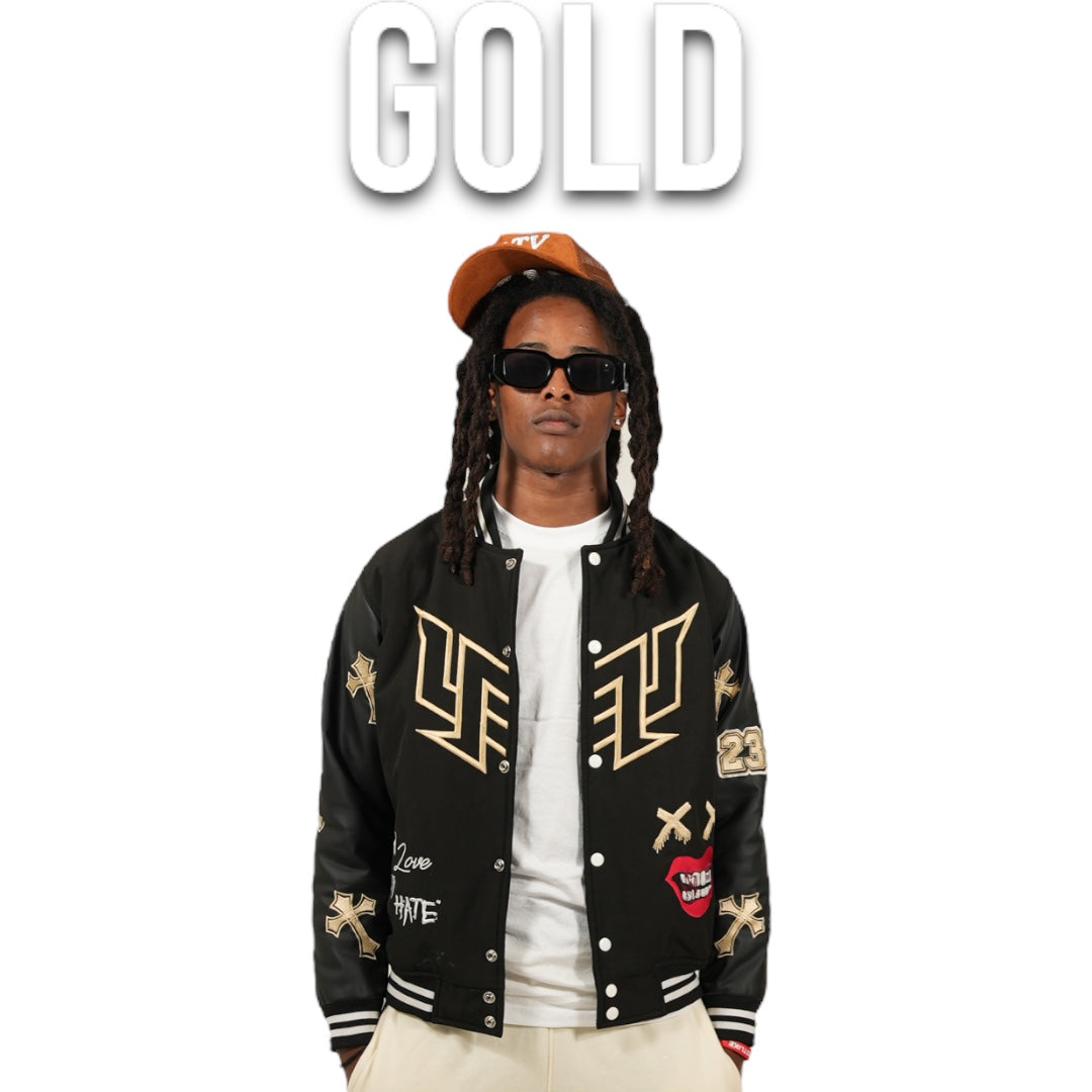Legacy Varsity Jacket (GOLD BLACK)